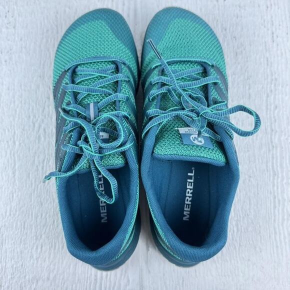 Merrell Trail Running Shoes Womens 9.5 Teal Vibram FlexConnect Hiking Camping - Picture 8 of 12